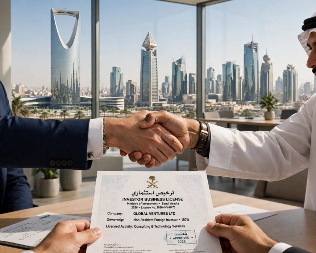 Can a Non-Resident Own a Company in Saudi Arabia? Establish the Company, Business Licenses | 2026