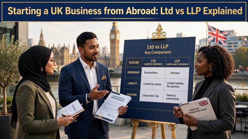 UK Ltd vs LLP for Non-Residents Founders: Tax, Costs & Setup (2026-2027)